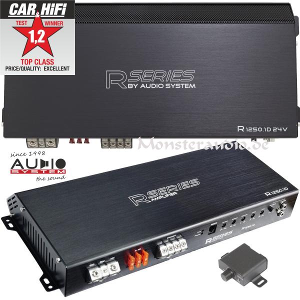 Audio System R-1250.1D 24 Volt LKW 1-Kanal Verstärker Digital Endstufe R1250.1D 24V