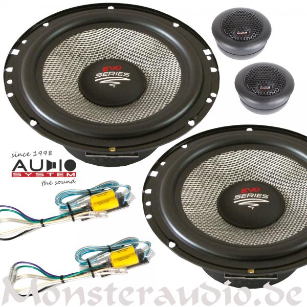 Audio System R-165 EM EVO 16,5cm 2-Wege Komponenten Lautsprecher 165mm 260 Watt Radion R165 easy mount