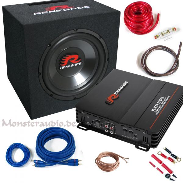 Renegade RBK-550XL Komplettanlage Subwoofer & Verstärker & Kabelset 550 Watt RBK550XL