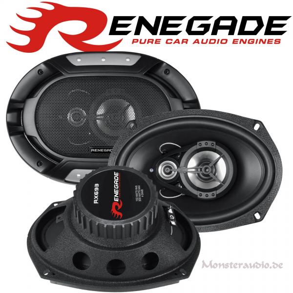 Renegade RX-693 6x9" 15x23cm 3-Wege Triax Lautsprecher RX693 300 Watt