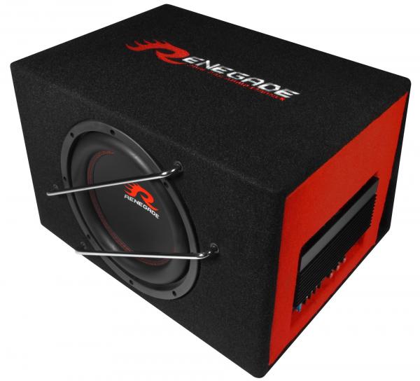 Renegade RXV-1000A 400 Watt Aktivsubwoofer Bassreflex 25cm Bassbox + Verstärker RXV1000A