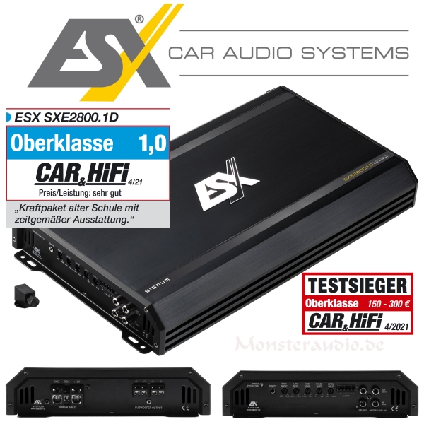 ESX SXE2800.1D digitaler 1-Kanal Verstärker Endstufe Signum SXE-2800.1D