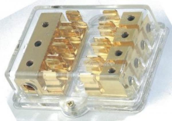 Sinuslive SB3-4 Sicherungsverteilerblock Stromkabel für SG / AGU Glassicherungen SB 3-4