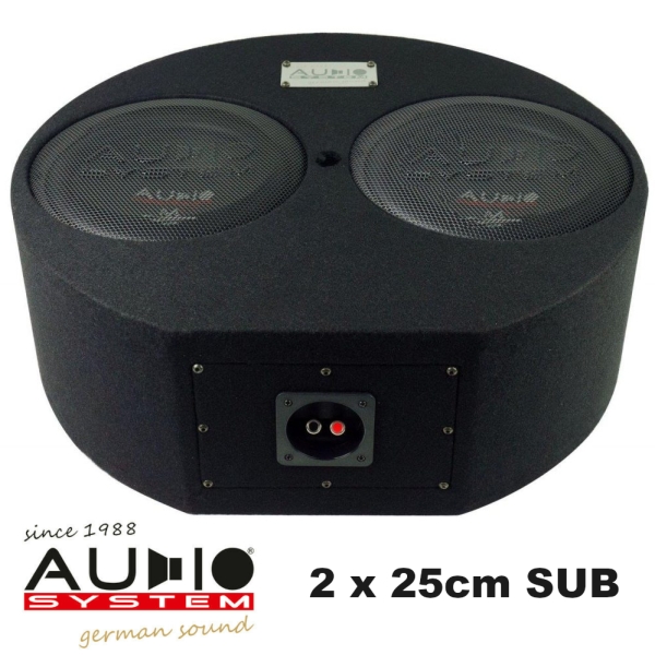 Audio System Subframe M10-2 EVO 2 x 25cm Subwoofer für Reserveradmulde 800 Watt M-10-2