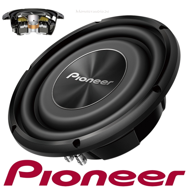 Pioneer TS-A2500LS4 25cm Flach-Subwoofer 1200 Watt TSA2500LS4