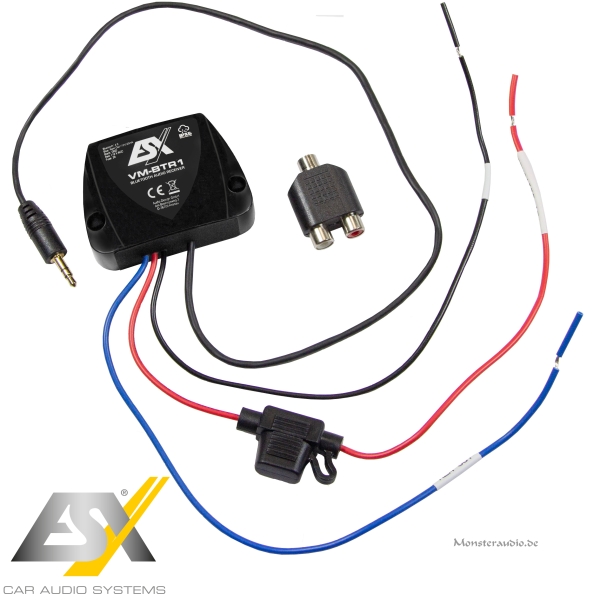 ESX VM-BTR1 Bluetooth-Empfänger für Autoradio oder Verstärker spritzwassergeschützt