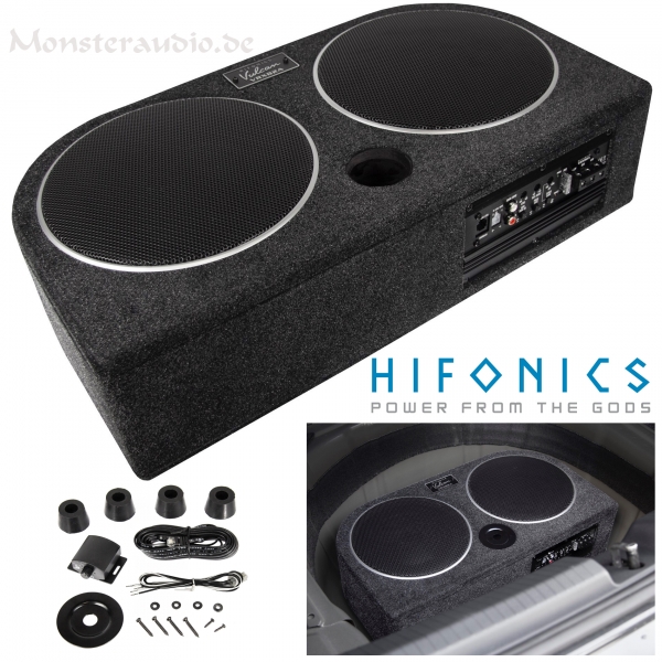 Hifonics VRX82A 2x20cm Aktivsubwoofer für Reserveradmulde 400 Watt VRX-82A