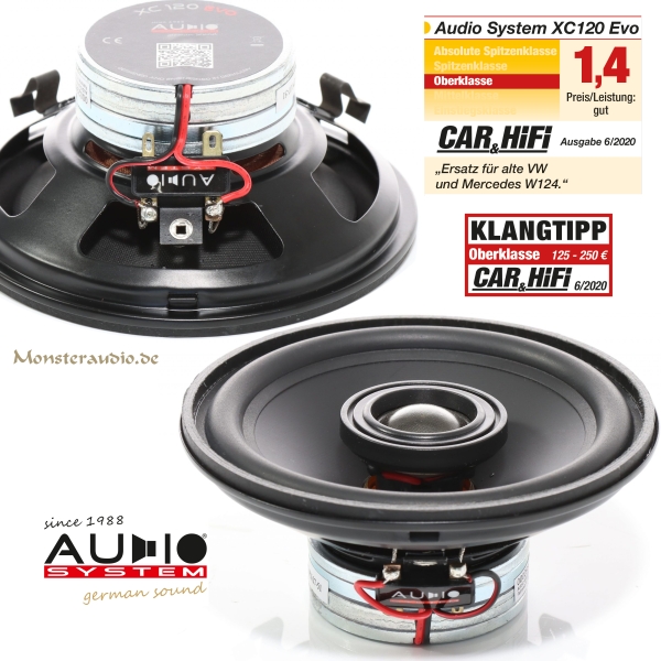 Audio System XC-120 EVO 12cm high performance 2-Wege Koaxial Lautsprecher 120mm 250 Watt XC 120