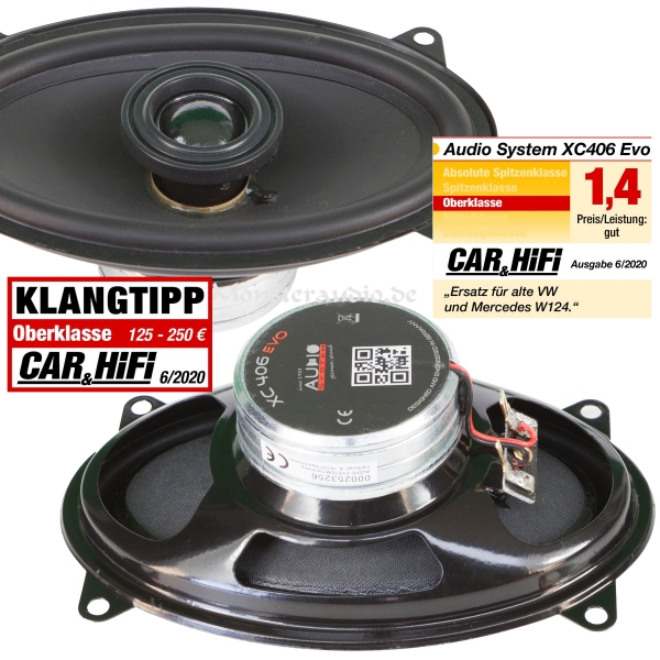 Audio System XC 406 EVO high end 4x6" 10x15cm 2-Wege Koaxial Lautsprecher 220 Watt XC406