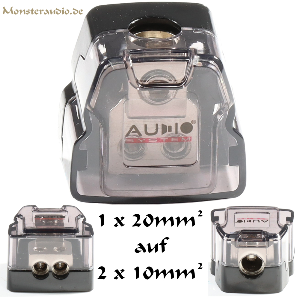 Audio System Z-DB 1-2 Mini 2-fach Stromverteilerblock 20 auf 2x 10mm² Verteiler Strom