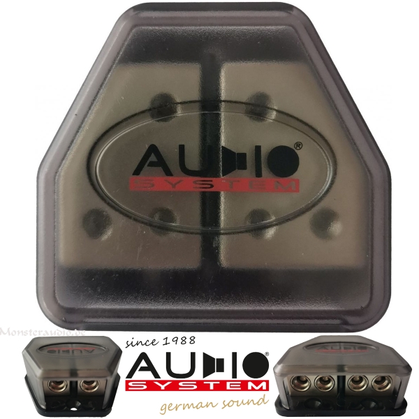 Audio System Z-DBG 1-2 Plus- und Minus-Stromverterteiler Stromverteilerblock 25 auf 2x 10mm² Verteiler Strom