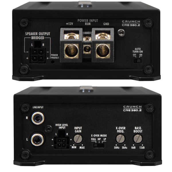 Crunch CRE380.2 digitaler mini 2-Kanal-Verstärker CRE-380.2
