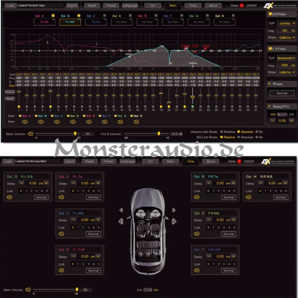 ESX Direction D68SP 8-Kanal DSP digitaler Soundprozessor D68 SP