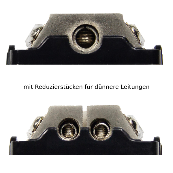 ESX DFD-1/2 Mini-ANL Sicherungsverteiler Stromverteiler Verteilerblock 1 x 50mm² - 2 x 25mm²