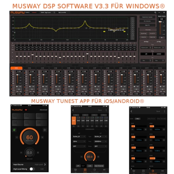 Musway DSP68 8-Kanal DSP digitaler Soundprozessor DSP 68