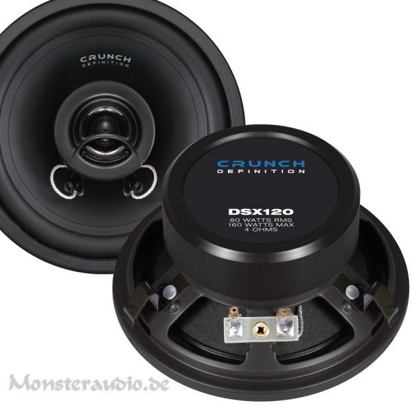 Crunch DSX-120 12cm 2-Wege Koaxial Lautsprecher 120mm 160 Watt DSX120