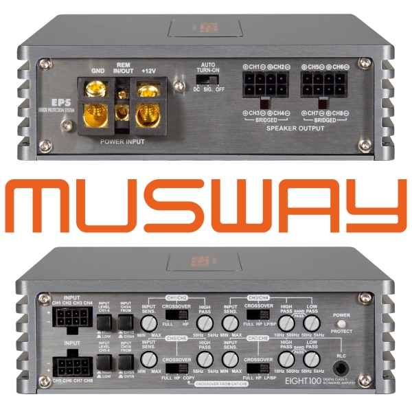 Musway EIGHT100 8-Kanal Verstärker Endstufe EIGHT 100