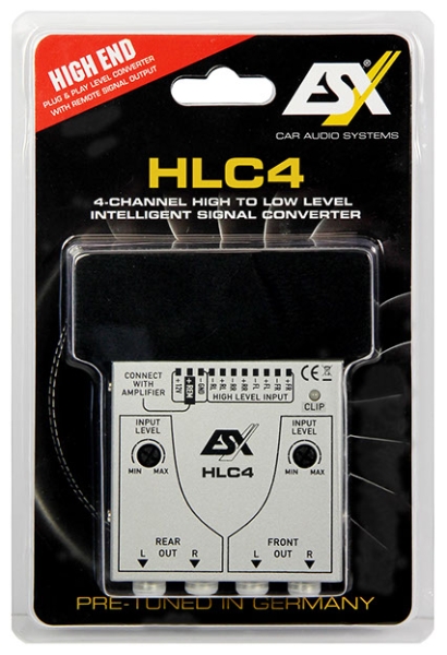 ESX HLC-4 4-Kanal High-Low-Level Adapter mit EPS Auto Remote HLC4