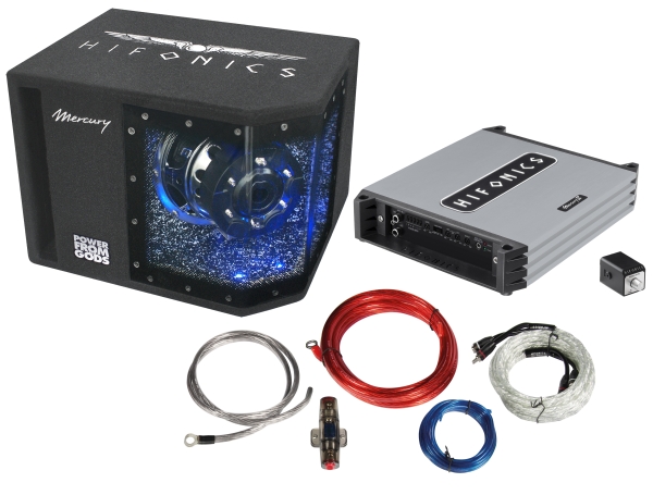 Hifonics MBP1000.2 Soundpaket Subwoofer Endstufe Kabel Auto Set komplette Anlage MPB-1000.2