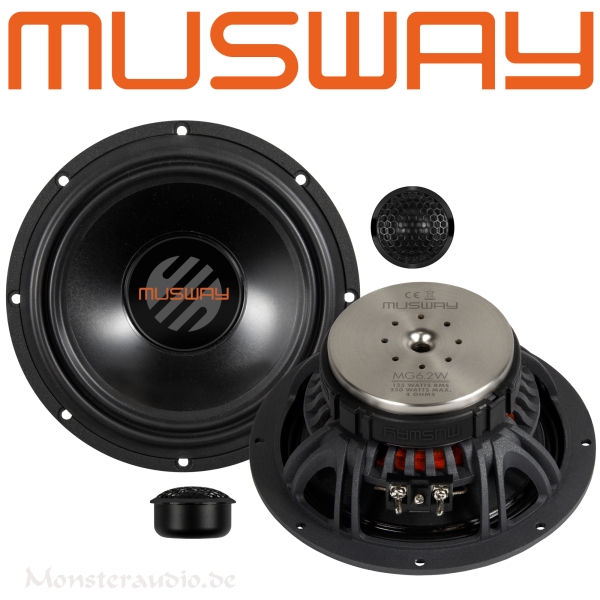 Musway MG-6.2A 16,5+2,6cm aktives 2-Wege Lautsprecher Set MG6.2A