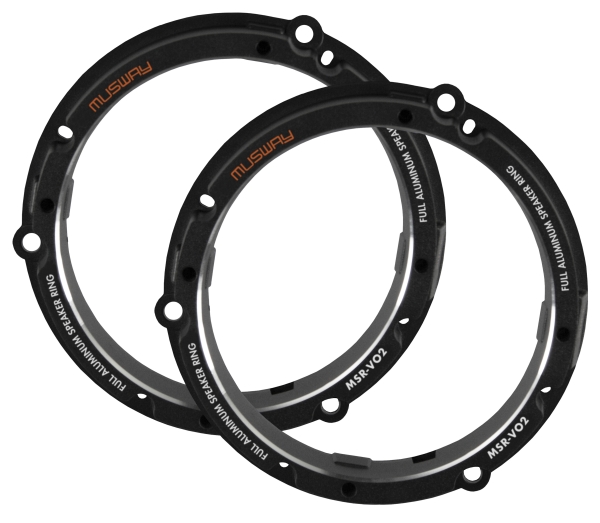 Musway MSR-VO2 Aluminium Lautsprecher Ringe für VAG Seat Skoda VW