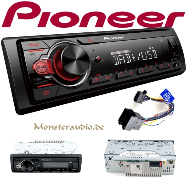 Pioneer MVH-130DAB 1-DIN DAB+ Autoradio mit USB MVH130DAB