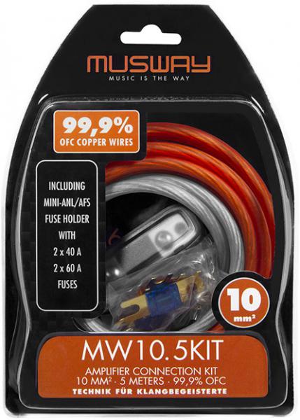 MUSWAY MW10.5KIT 10 mm² OFC Anschlusskit 5m Verstärker Kabelset 10qmm MW-10.5 Kit