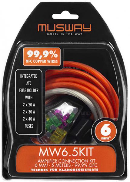 MUSWAY MW6.5KIT 6 mm² OFC Anschlusskit 5m Verstärker Kabelset 6qmm MW-6.5 Kit