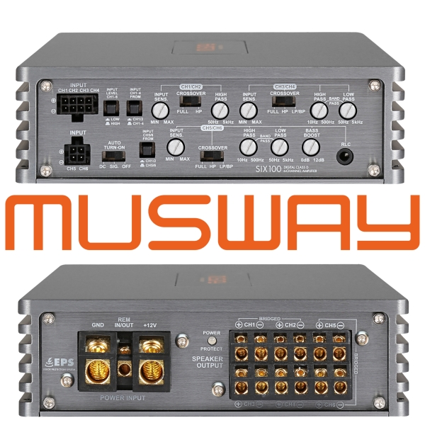 Musway SIX100 6-Kanal Verstärker Endstufe SIX 100