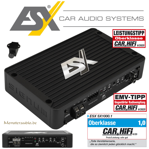 ESX SX1000.1 digitaler 1-Kanal Verstärker Endstufe Signum SX-1000.1