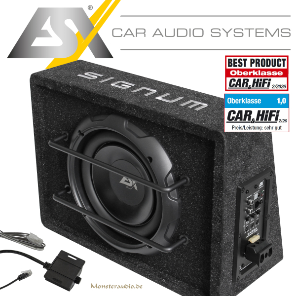 ESX SXB8A 20cm extrem flacher Aktivsubwoofer 450 Watt SXB-8A