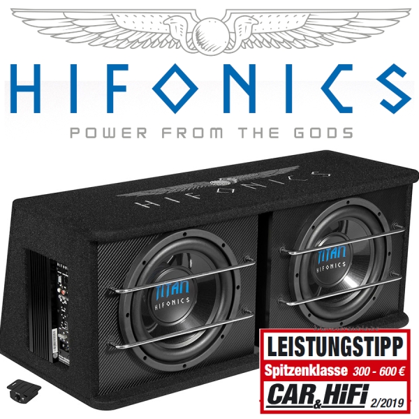 Hifonics TDA-250R 2x25cm Dual-Aktivsubwoofer 600 Watt TDA250R