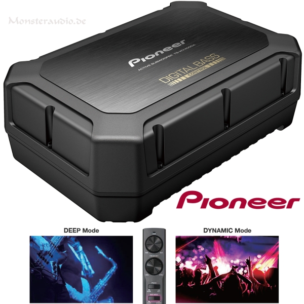 Pioneer TS-WX400DA kompakter Aktivsubwoofer Untersitz Sub + Verstärker 250 Watt TSWX400DA