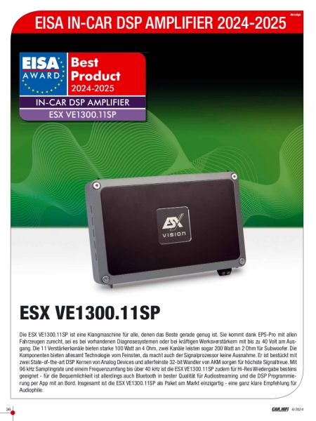 ESX VE1300.11SP Vision 11-Kanal Verstärker mit 12 Kanal DSP und Bluetooth VE-1300.11SP