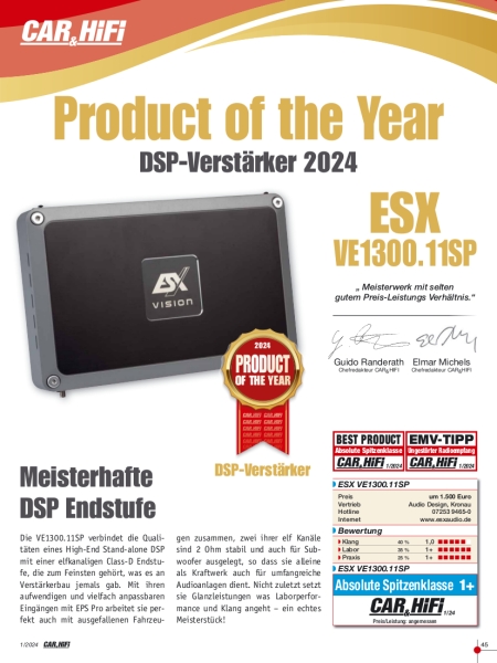 ESX VE1300.11SP Vision 11-Kanal Verstärker mit 12 Kanal DSP und Bluetooth VE-1300.11SP