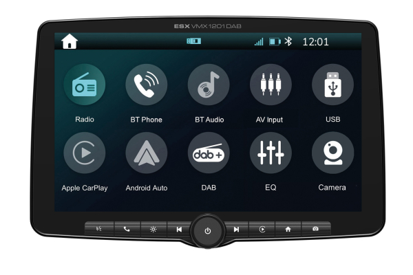 ESX VMX1201DAB 1-DIN Autoradio mit 30,5cm 12" Touchscreen apple carplay android auto DAB+