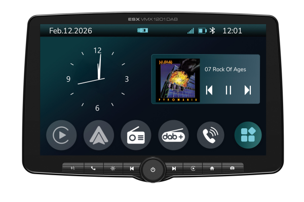 ESX VMX1201DAB 1-DIN Autoradio mit 30,5cm 12" Touchscreen apple carplay android auto DAB+
