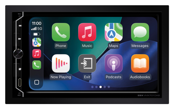 ESX VMX701DAB 2-DIN Autoradio mit apple carplay android auto Touchmonitor DAB+