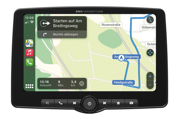 ESX VMX901DAB 1-DIN Autoradio mit 22,8cm 9" Touchscreen apple carplay android auto DAB+