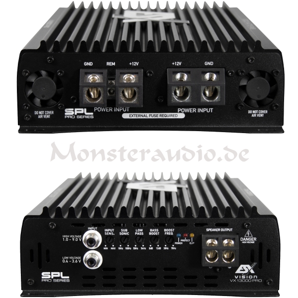 ESX VISION VX-13000 PRO digitaler SPL 1-Kanal-Verstärker Digital Monoblock VX13000Pro