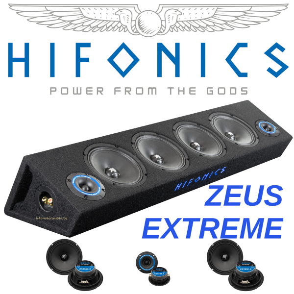 Hifonics Zeus Extreme ZXT604BXT 4 x 16,5cm Subwoofer im Bassreflexgehäuse 25mm Hochtöner 1000 Watt ZXT-604BXT