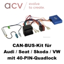 ACV CAN-Bus Kit VAG 40-Pin Quadlock auf ISO Antenne Fakra auf DIN lose